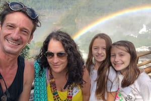 Octavio Borro, Jimena Fazzari y sus hijas