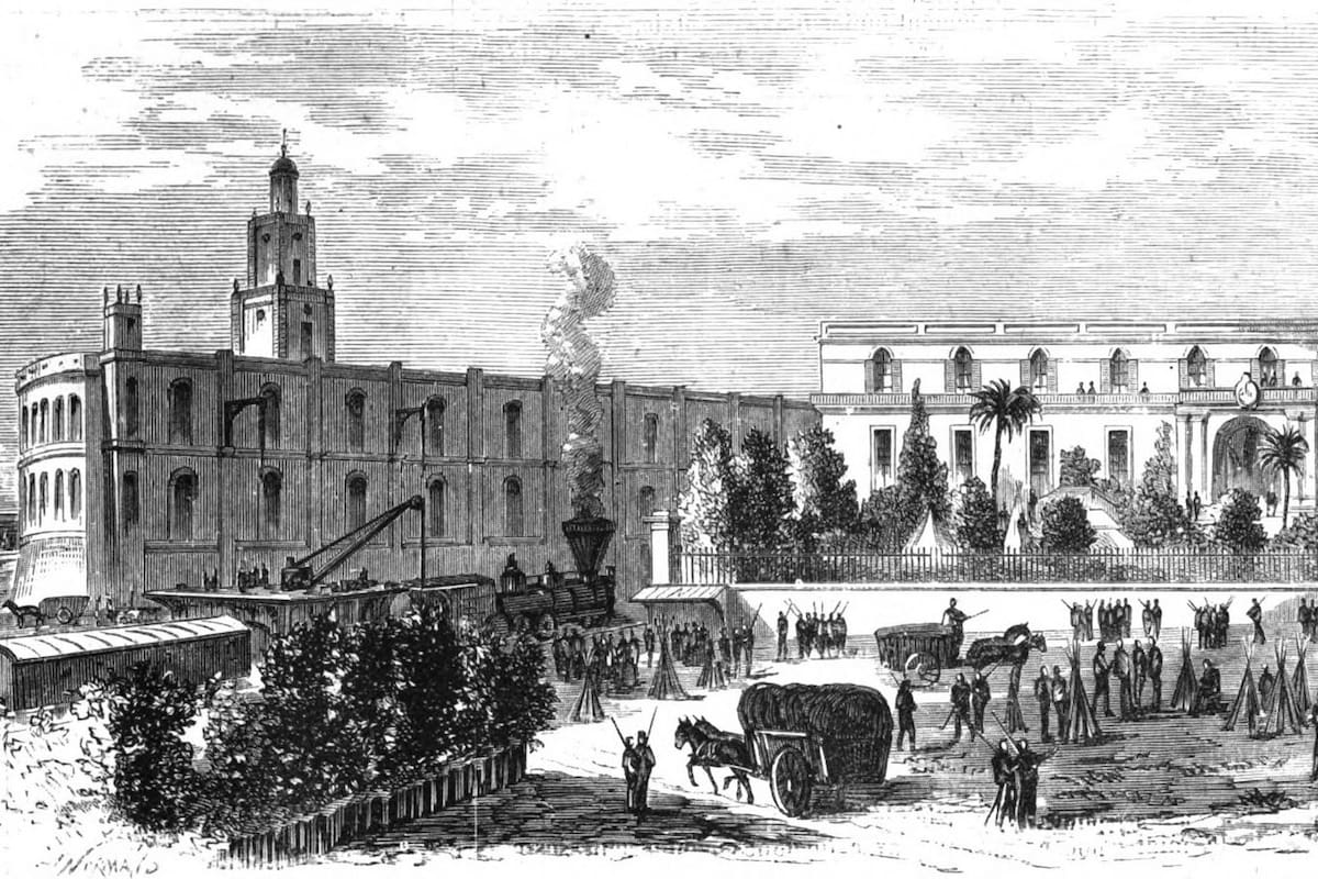 Ocupación de la Casa de Gobierno por las tropas en la revolución de 1874