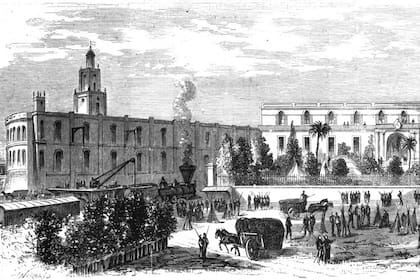 Ocupación de la Casa de Gobierno por las tropas en la revolución de 1874