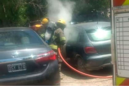 Ocurrió en un balneario de La Falda y los bomberos evitaron que el fuego provocara mayores daños