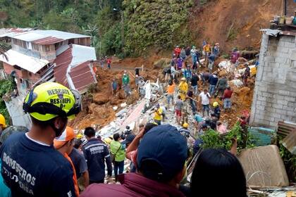 Ocurrió este jueves en el municipio de Marquetalia; el barrio Los Andes se vio empobrecido luego de fuertes lluvias que afectan al país desde hace 20 días