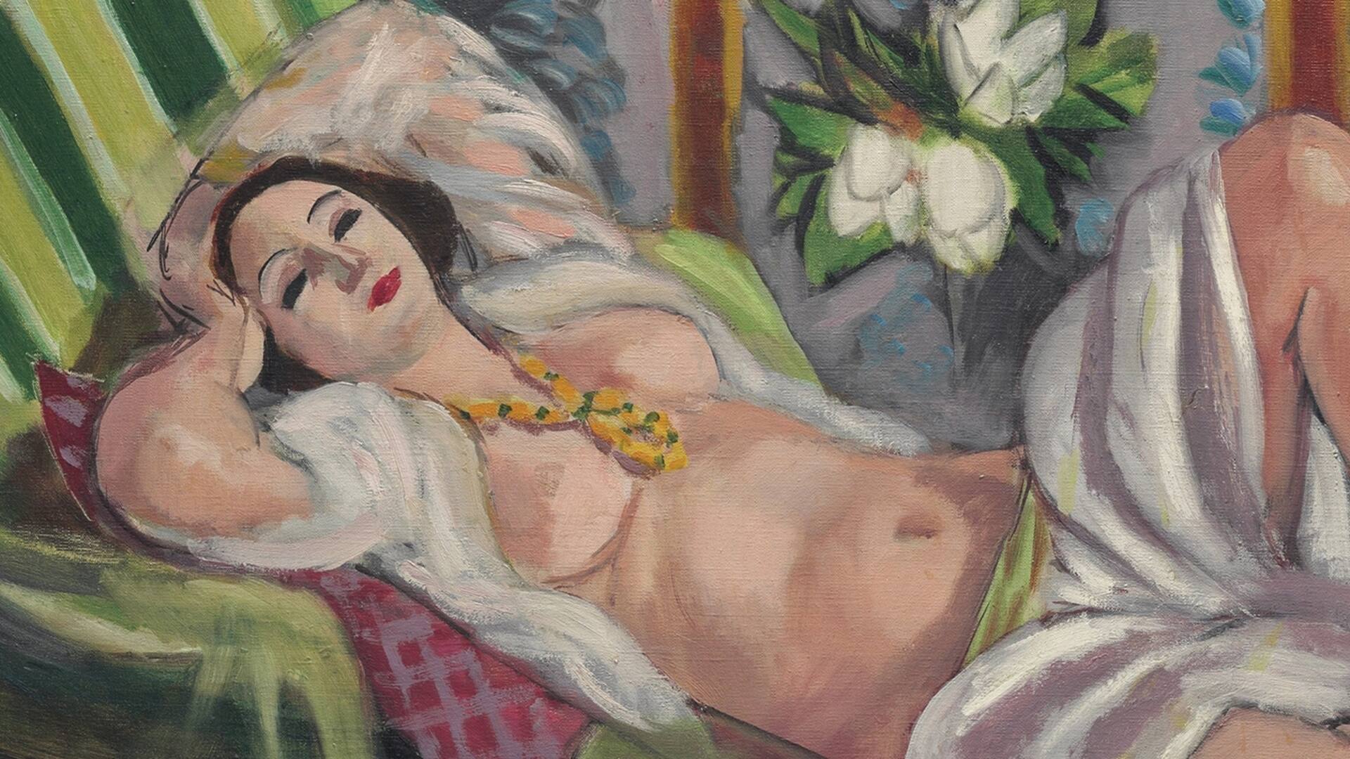 Chica con cesta de flores (1905), una pintura de Pablo Picasso de casi dos metros de alto (en la foto, detalle), se rematará con una base estimada entre 70 y 100 millones de dólares