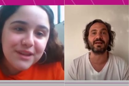 Ofelia Fernández y Santiago Cafiero, durante la jornada virtual de Agenda Argentina