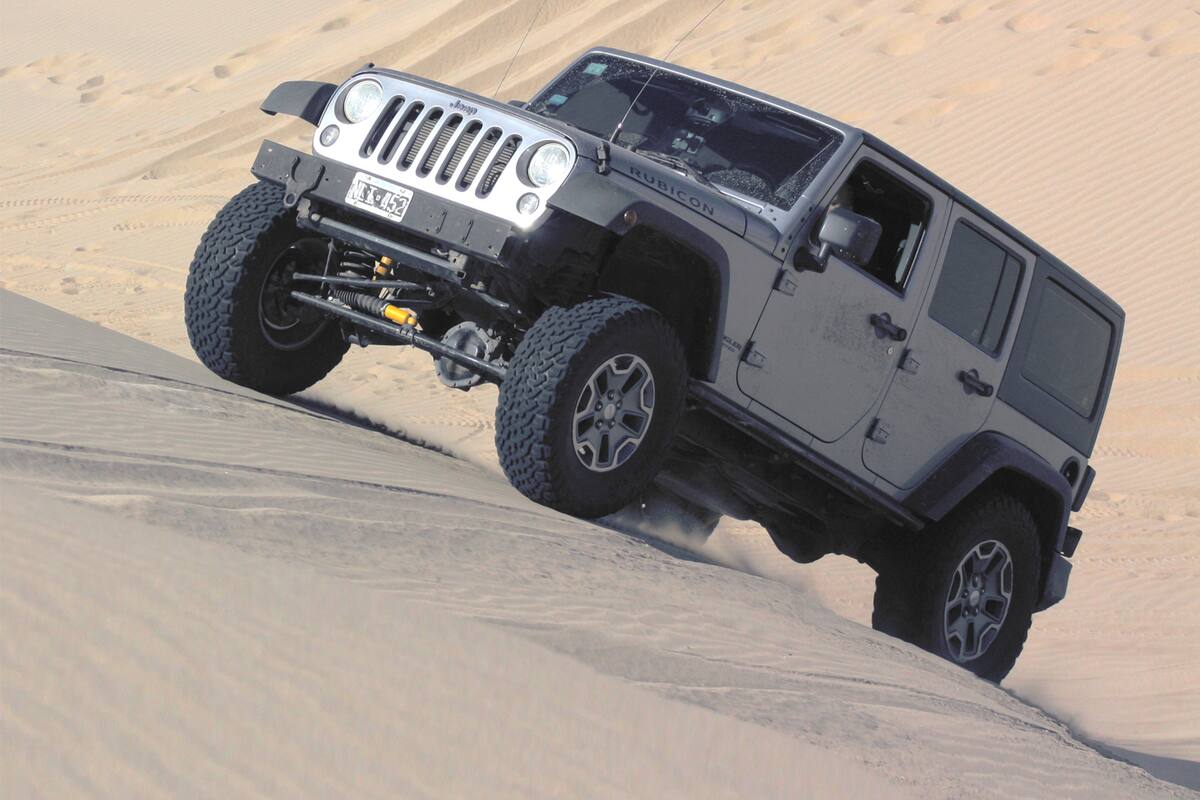 Off-road. La arena es una de las mejores superficies para aprender las técnicas correctas para manejar un vehículo 4x4