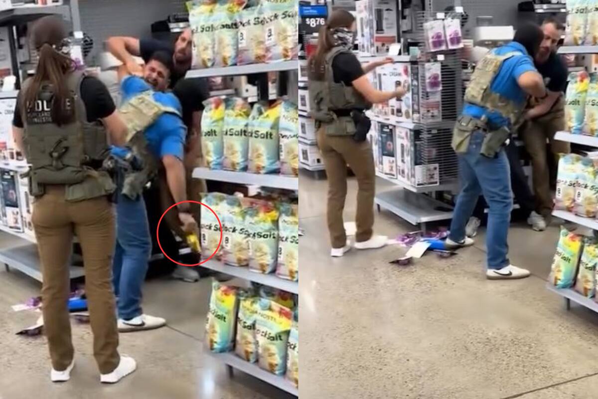 Oficiales del ICE detienen con un teaser a hombre dentro de un Walmart en Nuevo México