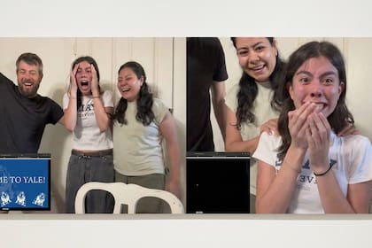 Ohanna celebró su aceptación a Yale junto a sus padres