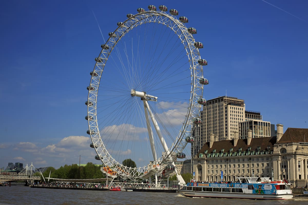 Ojo de Londres, Westminster, Reino Unido, 2022. La Rueda del Milenio conocida como The London Eye (El ojo de Londres) es una importante atracción turística en Londres, tiene 32 vainas, cada una representa uno de los distritos de Londres.
SHUTTERSTOCK