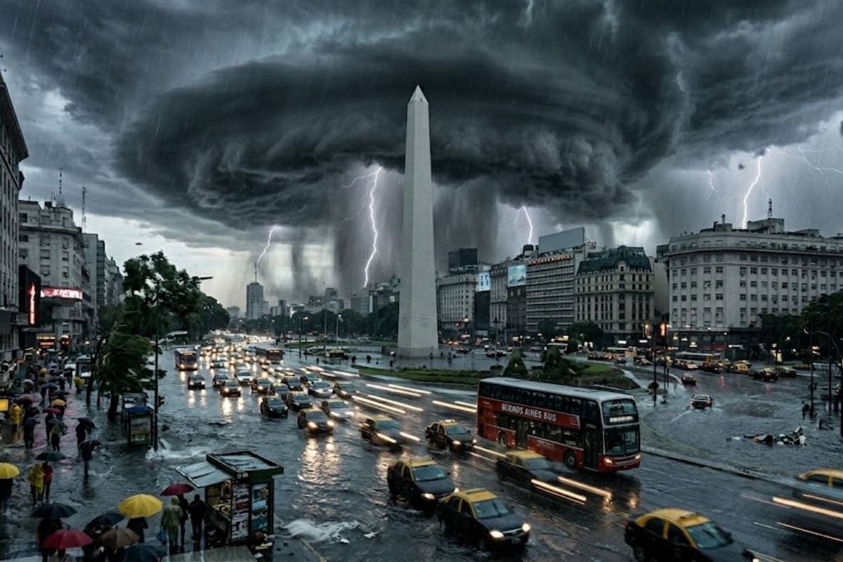 Ola polar y tormenta en Buenos Aires: a qué hora llega la ciclogénesis