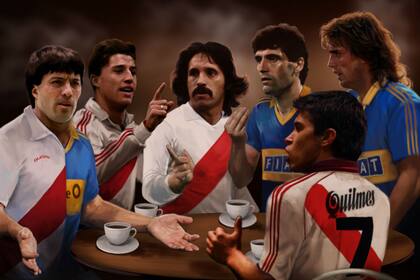 Olarticoechea, Crespo, Luque, Simón, Batistuta y Saviola, referentes del clásico