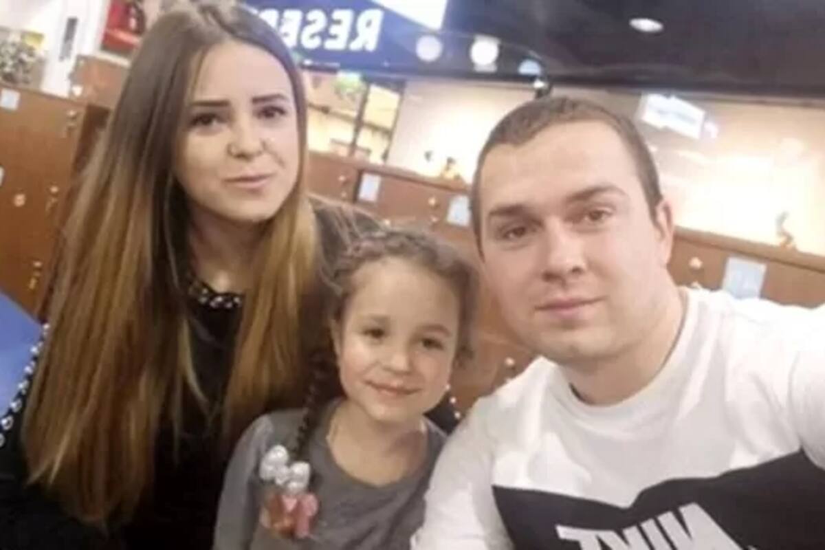 Oleg, con su esposa Irina y su hija Sofía