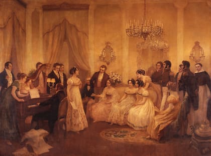 Óleo del chileno Pedro Subercaseaux, pintado en ocasión del Centenario de la Revolución de Mayo