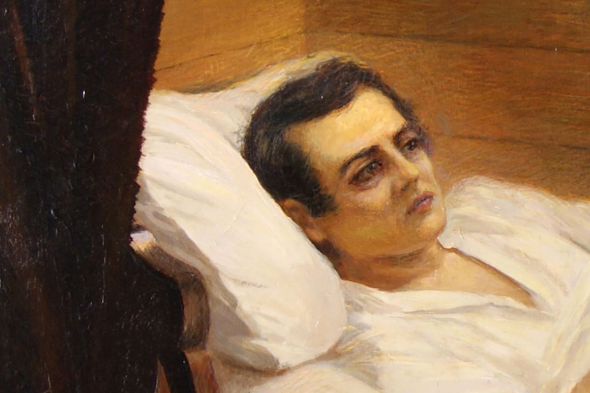 Óleo sobre tela de 1912 de Egidio Querciola que está en el Museo Histórico Nacional.