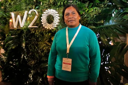 Olga Aparicio, durante su visita a la Ciudad de Buenos Aires en el marco del W20