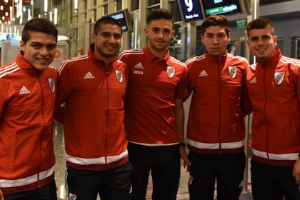 Olivera, Morán, Sibille, Montiel y Andrade, antes de viajar a Estados Unidos
