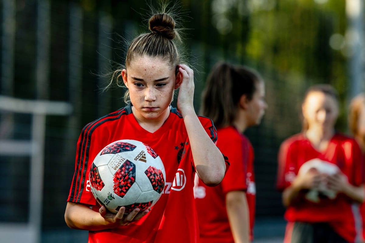 Olivia Moultrie durante una sesión de entrenamiento en Alemania en agosto de 2018