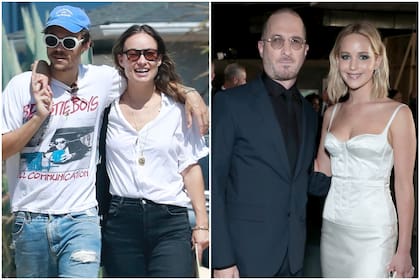 Olivia Wilde con Harry Styles y Jennifer Lawrence con Darren Aronofsky, dos parejas que ya no están juntas, pero que iniciaron sus vínculos en el set