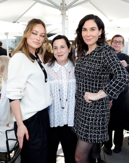 Olivia Wilde, la diseñadora de vestuario Arianne Phillips y Halina Reijn, la directora de Babygirl, el provocativo film protagonizado por Nicole Kidman