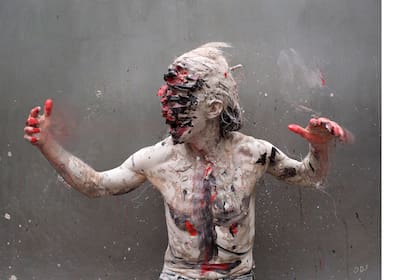 Olivier de Sagazan, de la serie Transfiguración, 2010