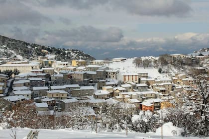 Ollolai suele estar nevado durante el invierno