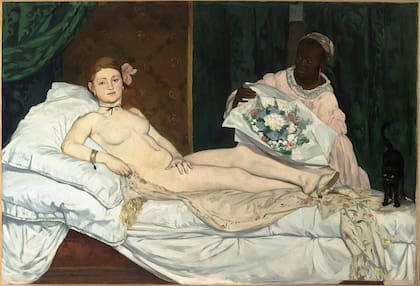 "Olympia" cuadro realizado por el pintor francés Édouard Manet en 1863. Museo de Orsay, París.