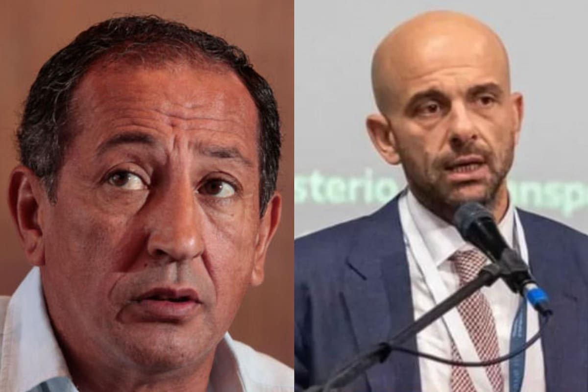 Omar Maturano, titular de la La Fraternidad, y Franco Mogetta, secretario de Transporte