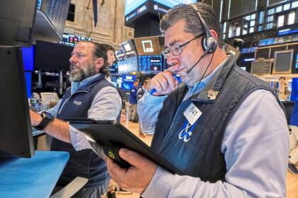 Operaciones financieras en Wall Street, en Nueva York.