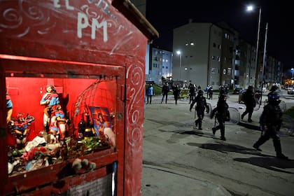 Operativo de la Policía de la Ciudad en el barrio Padre Mugica, en Villa Lugano