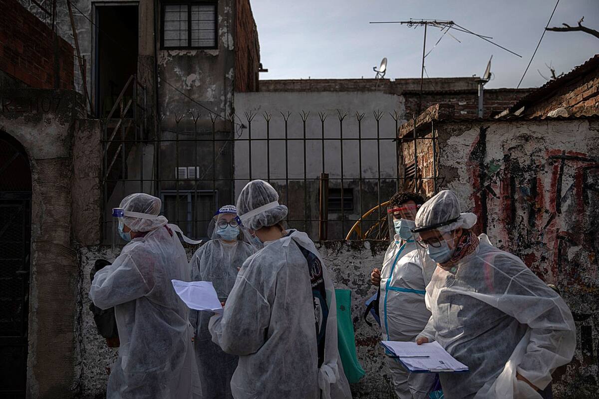 Operativo de testeos en La Cava de la Villa Fiorito