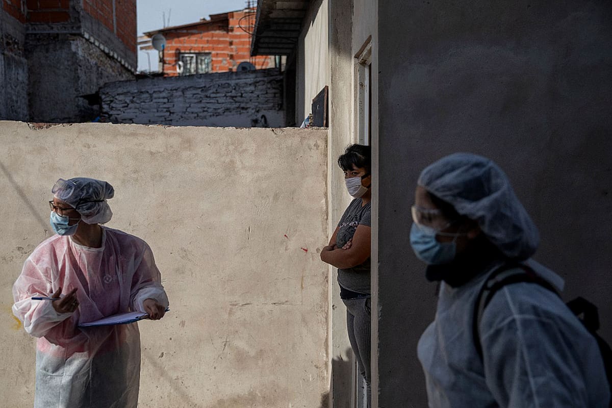 Operativo de testeos en La Cava de la Villa Fiorito