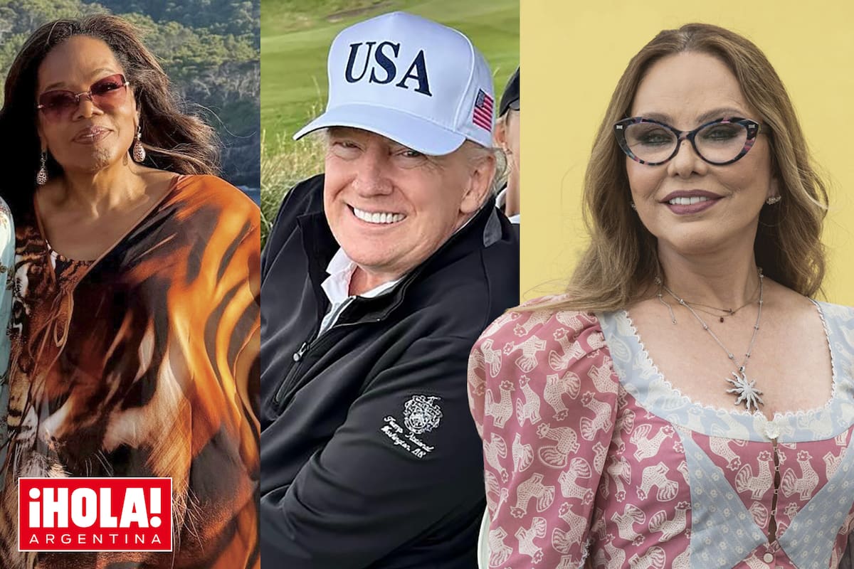 Oprah Winfrey, el presidente Donal Trump y la eterna Ornella Muti.