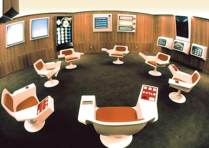 Ops Room, el centro de operaciones de CyberSyn, nunca llegó a ponerse en funcionamiento