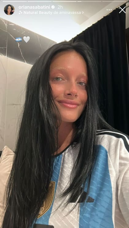Oriana Sabatini celebró la victoria argentina (Foto: Instagram @orianasabatini)