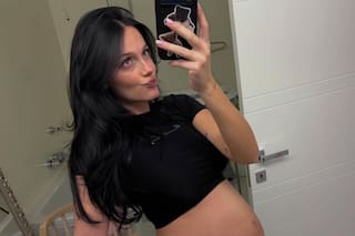 Total black y estilo gótico: el look de Oriana Sabatini a días de ser mamá