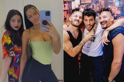 Oriana Sabatini y Emilia Mernes palpitaron la fiesta donde se divirtieron junto a Sebastián Yatra y Mau y Ricky