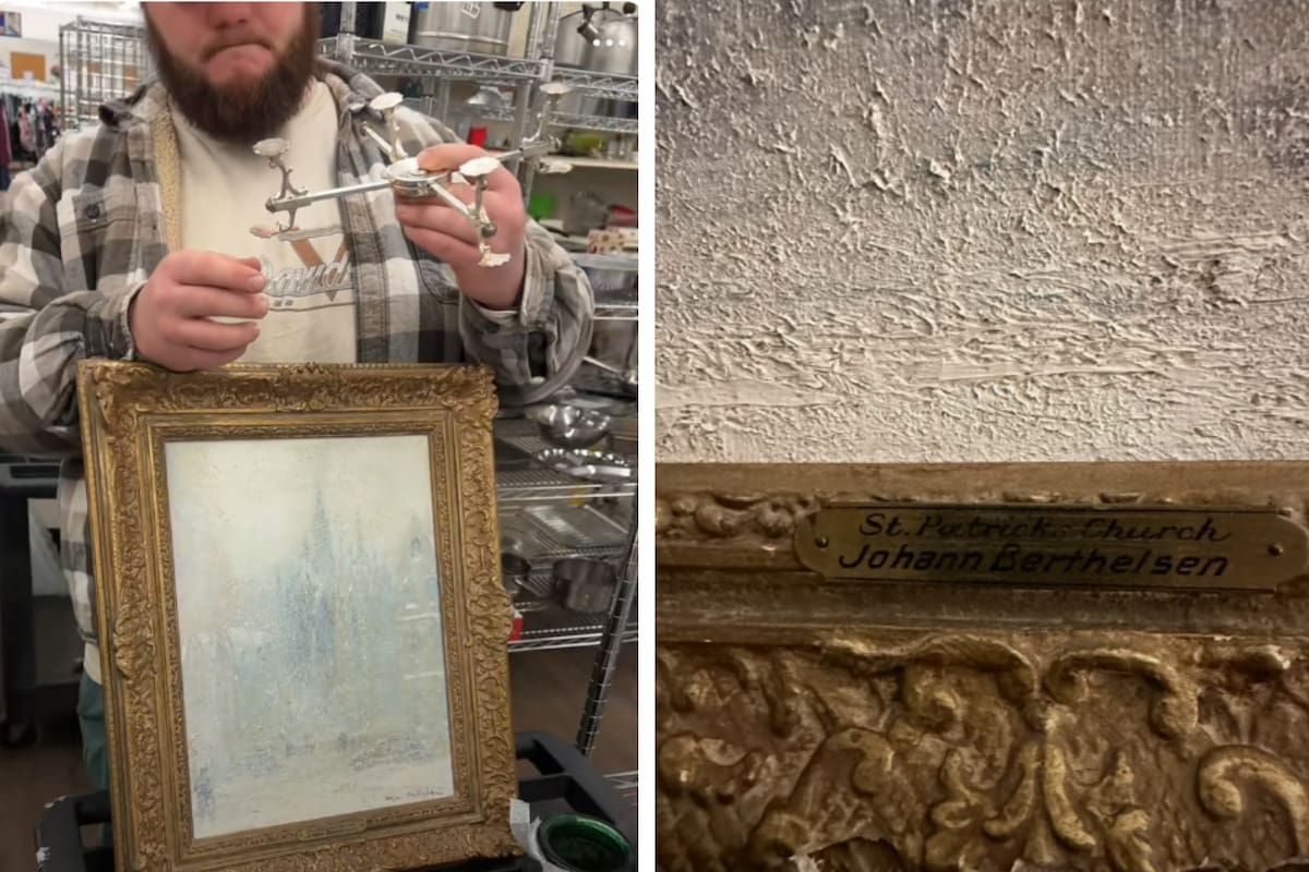 Originalmente, la pareja se fijó en el marco, no en la pintura que contenía