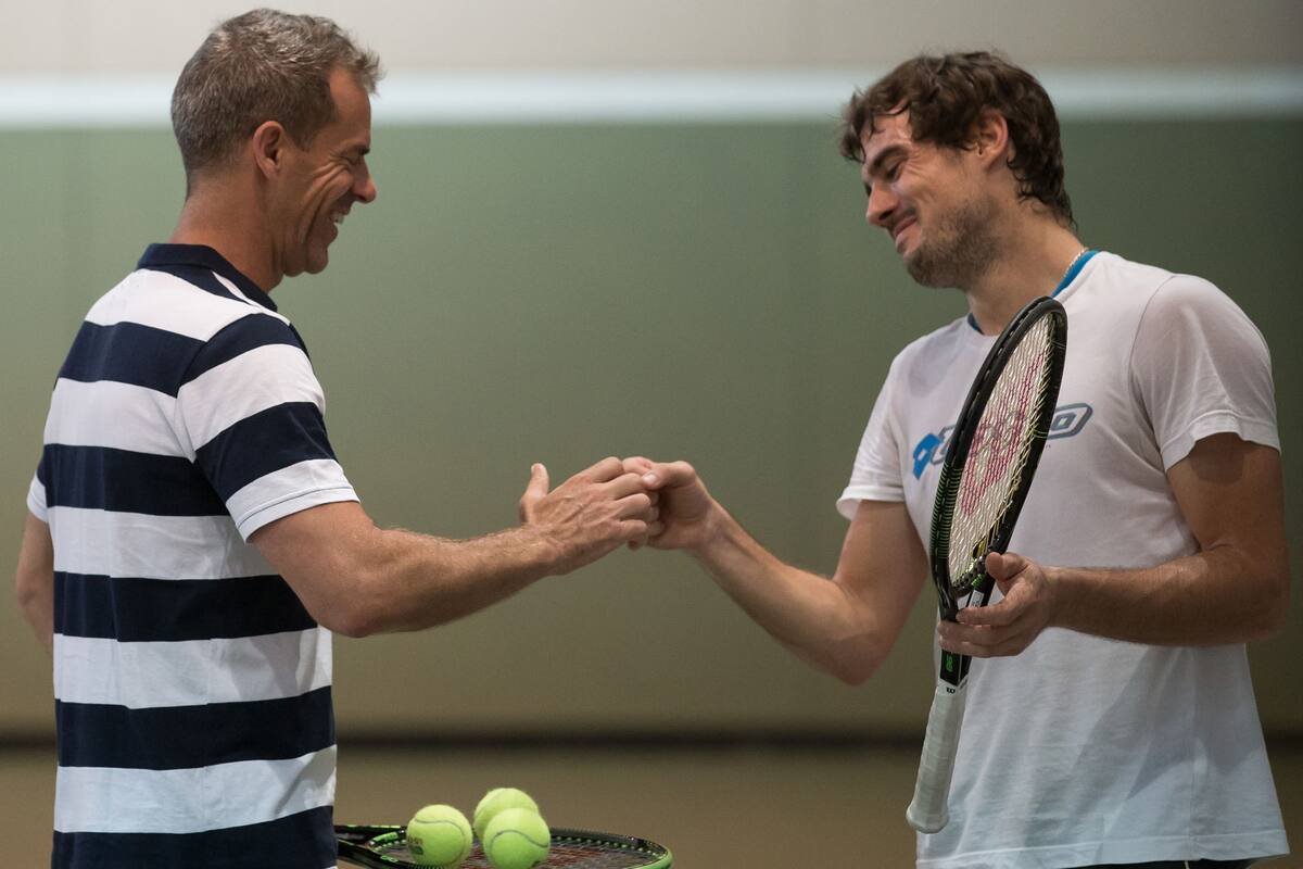 Orsanic y Pella, en la preparación de la serie ante Croacia, en la final de 2016