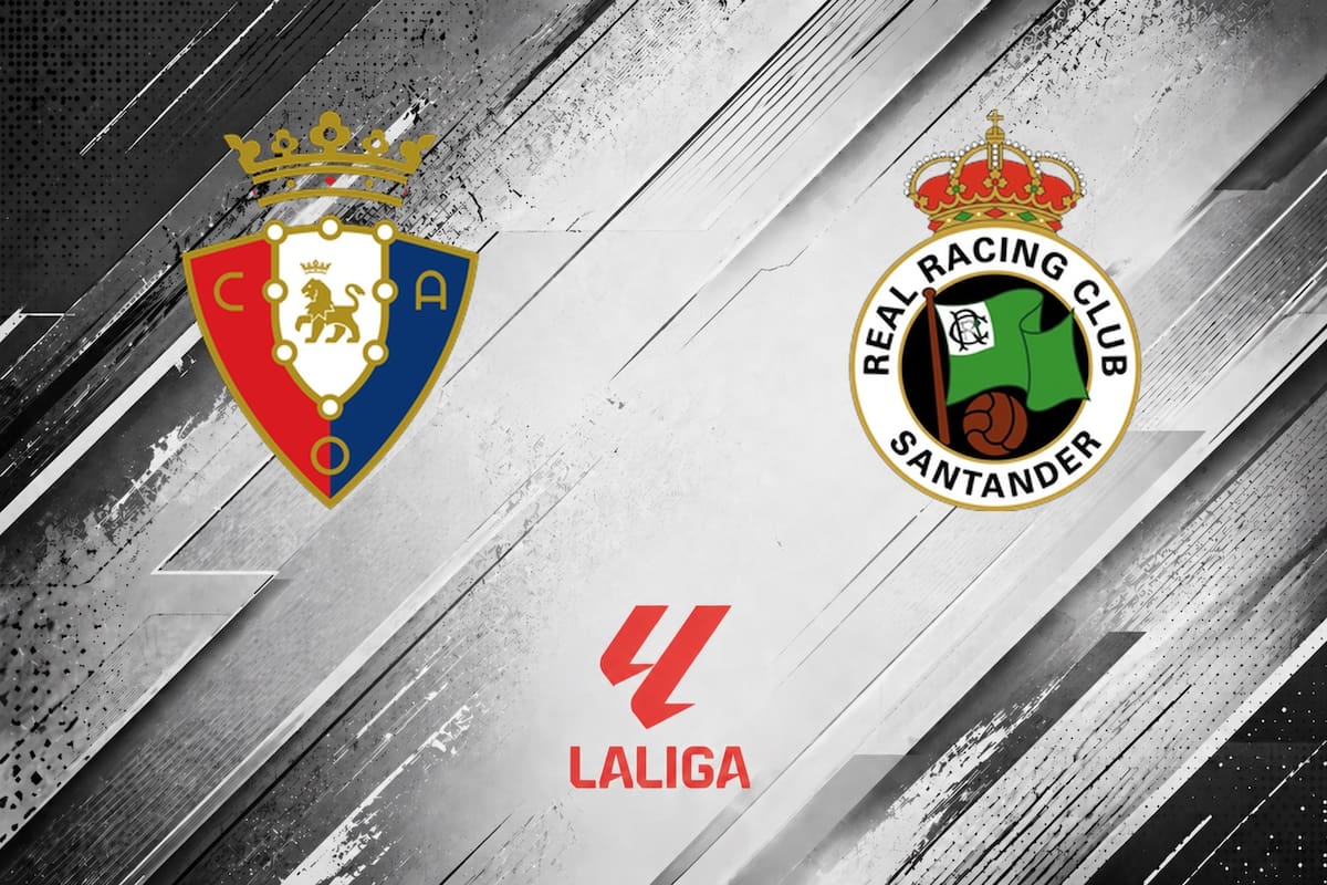 Osasuna venció 2-0 a Racing de Santander, por la Liga de España 2026