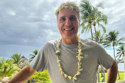 Oscar Ruggeri, a puro relax desde la Polinesia