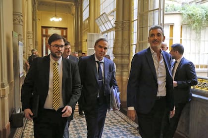Oscar Agost Carreño, Florencio Randazzo y Miguel Ángel Pichetto, de Hacemos Coalición Federal