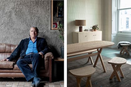 Oscar Peña Angarita y la Touch Collection diseñada con StudioIlse para la marca Zanat con detalles de modelado de madera artesanal.