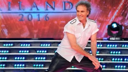 Oscar Ruggeri en la pista del Bailando