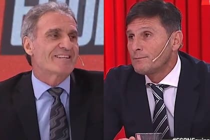 Oscar Ruggeri y Javier Zanetti