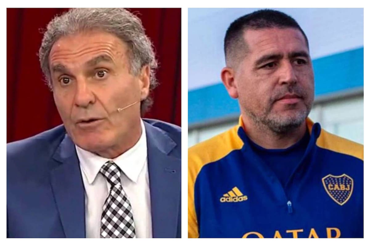 Oscar Ruggeri y Juan Román Riquelme