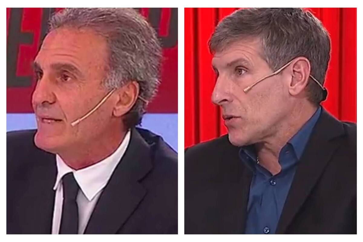Oscar Ruggeri y Martín Palermo