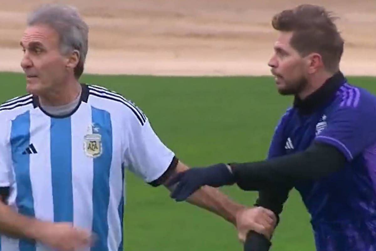 Oscar Ruggeri y Sebastián Vignolo