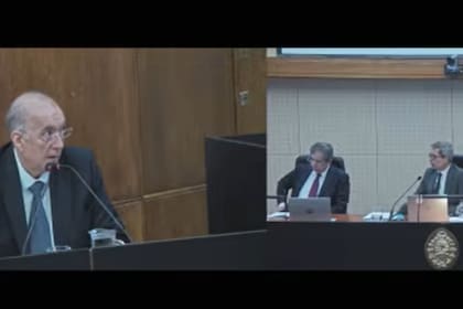 Oscar Thomas durante su indagatoria en Comodoro Py