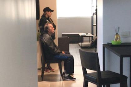 Oscar Thomas en el momento de la detención