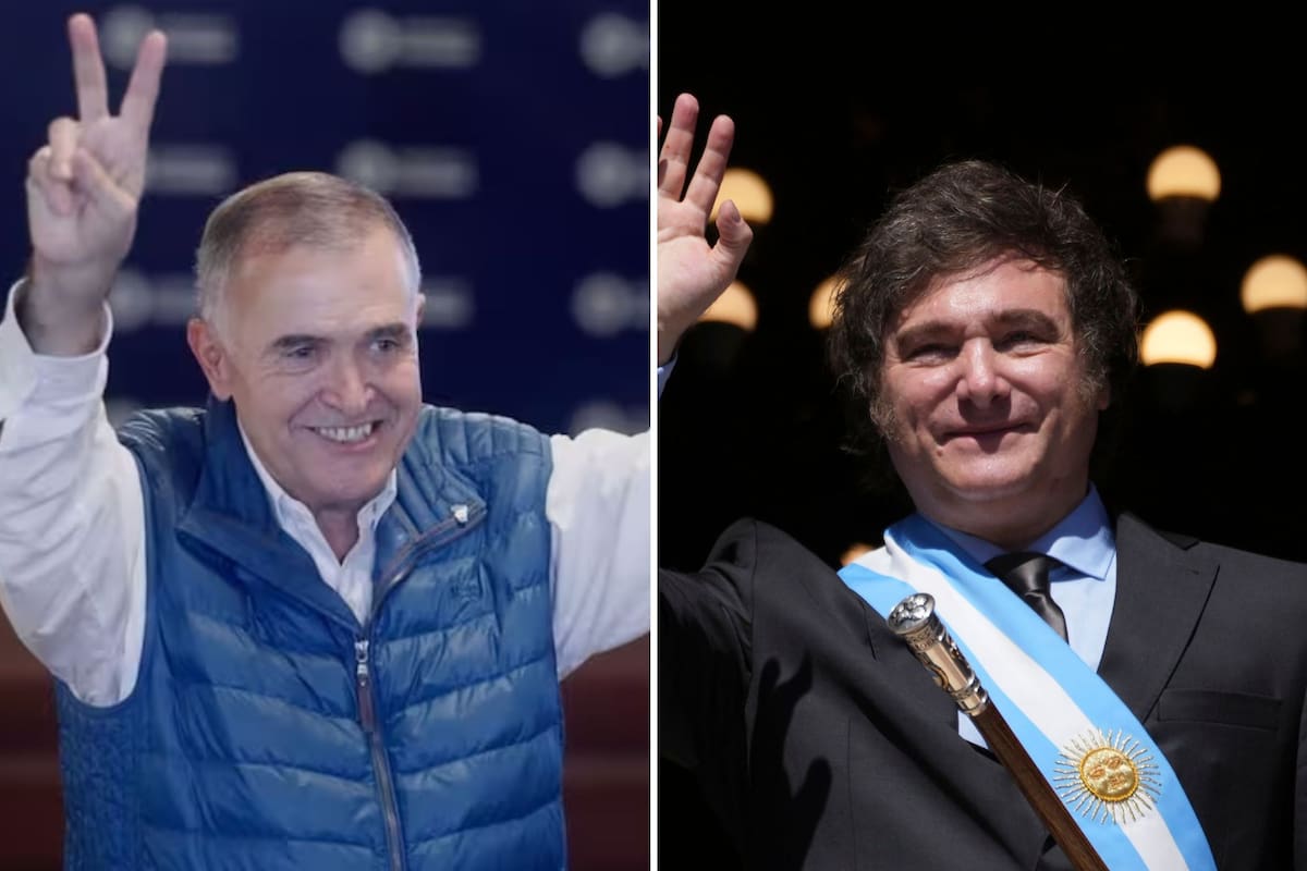 Osvaldo Jaldo y Javier Milei