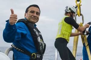Osvaldo Ulloa momentos antes del descenso.