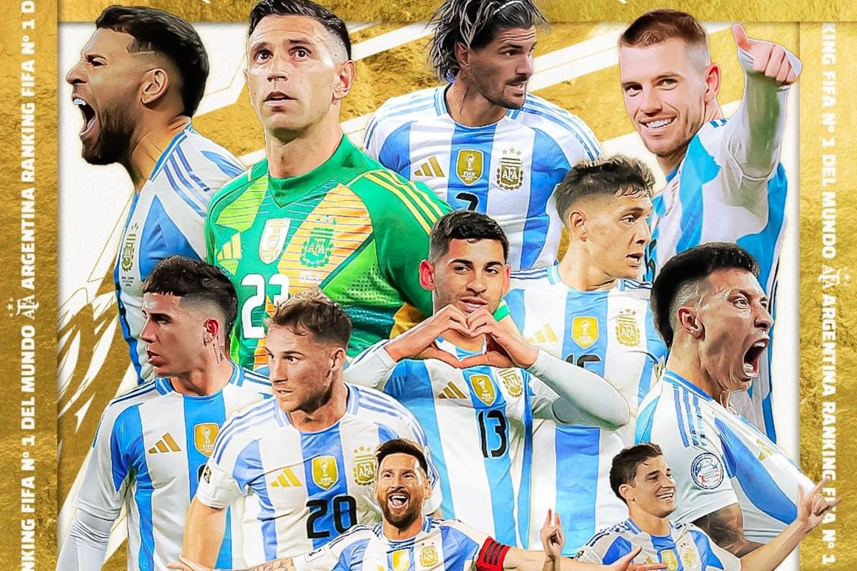 Otamendi, Dibu Martínez, De Paul, Lo Celso, Enzo Fernández, Mac Allister, Cuti Romero, Nahuel Molina, Lisandro Martínez, Lionel Messi y Julián Alvarez, algunos de los jugadores de la selección argentina campeona del mundo